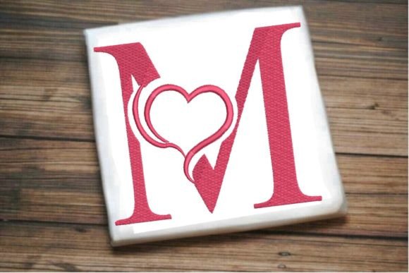 Beautiful M Letter Heart Alphabet