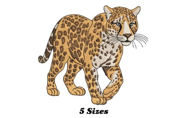 Delightful Leopard: A Warm, Playful Embroidery Design for Meaningful Gifts