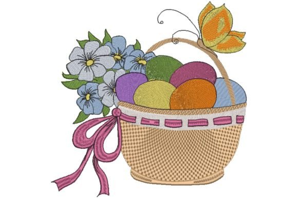 Easter Basket with Eggs
