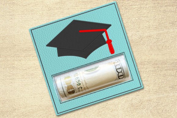 Graduation Cap Money Roll Holder ITH