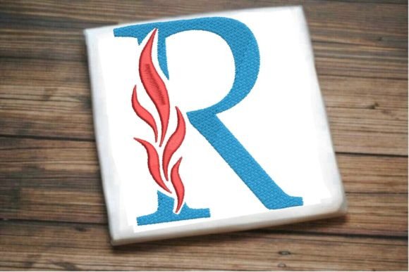 R Letter Beautiful Fire Alphabet