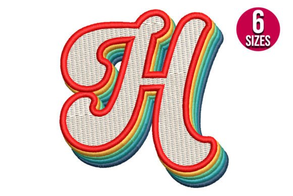 Retro Alphabet Letter H