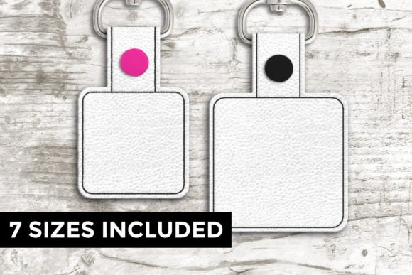 Rounded Square Blank ITH Key Fob